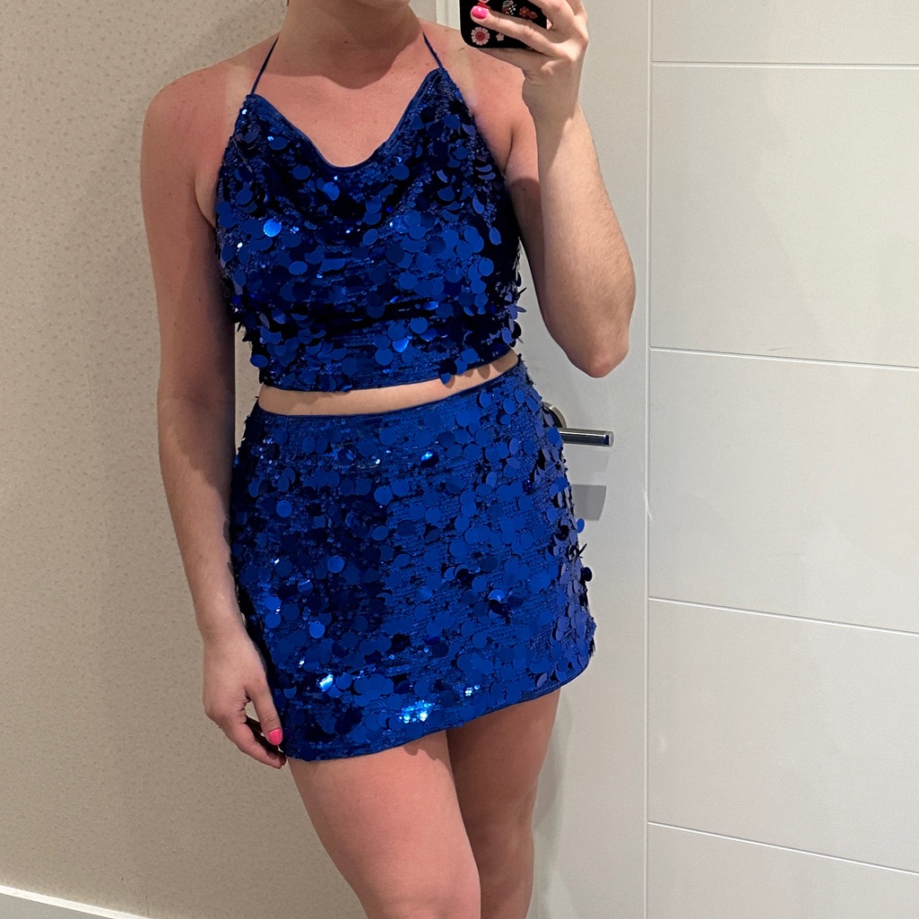Blue Sequin Set